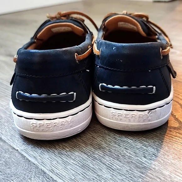Sperry Top-Sider Angelfish Navy Blue leather shoes women's 6 - Picture 4 of 5